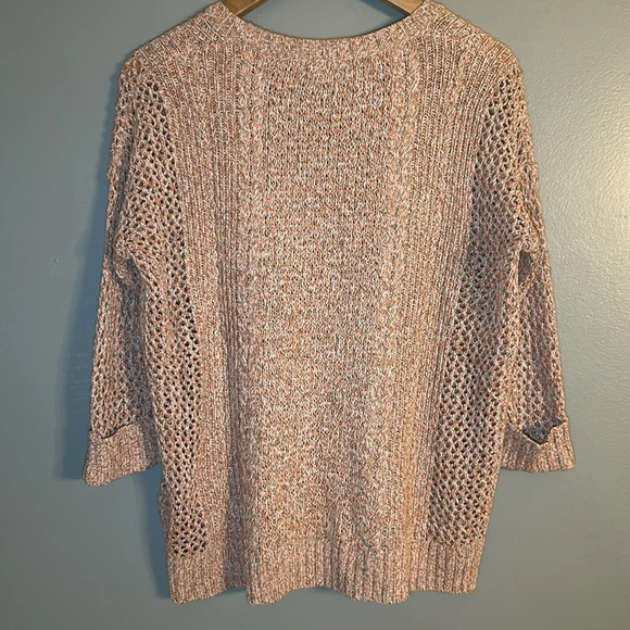 Madewell Marled Plaza Pullover Sweater, Sz XS, Marled Coral, Cotton Top - Picture 7 of 10